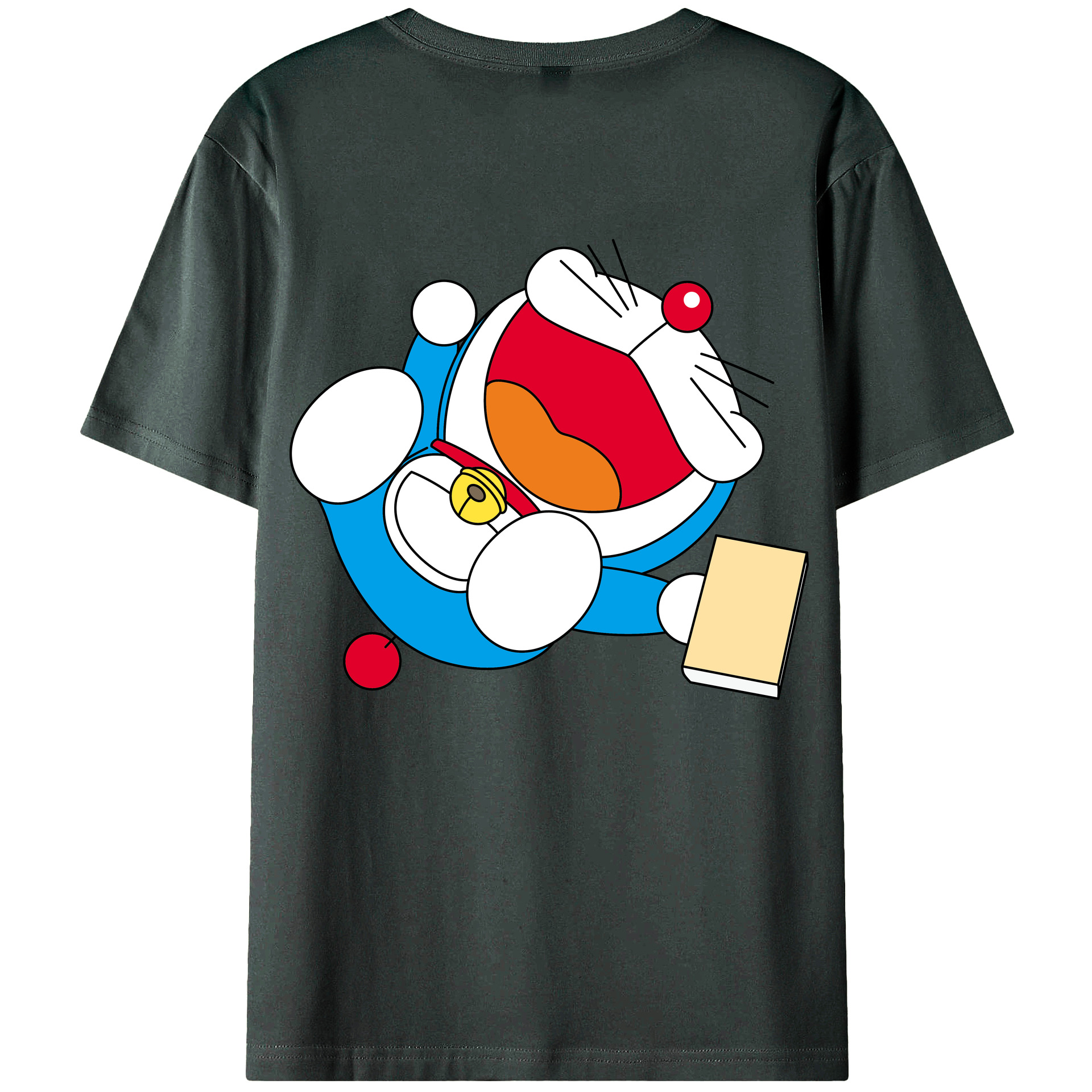 （画像用） ドラえもん Doraemon 綿100％ メンズ半袖Tシャツ（バックプリント） 通気性